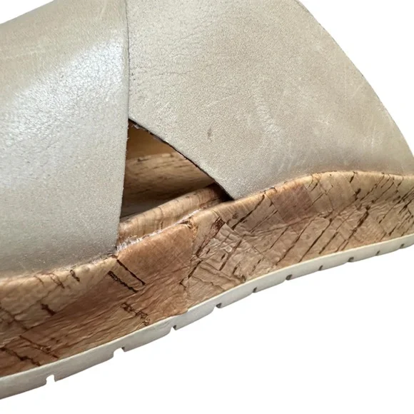 Kork Ease Joly Sandals Beige Bone Cross Strap Comfort Slide Size 6 - Picture 13 of 13